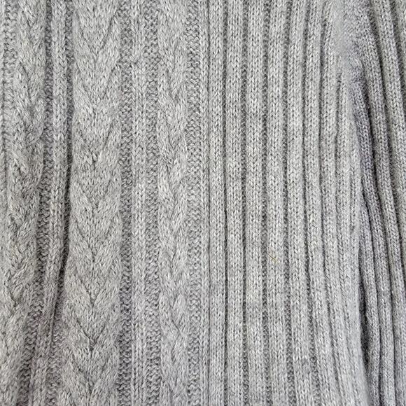 Autumn Cashmere Wool Asymmetric Open Front Cardigan Women M Gray Italian Yarn - Picture 3 of 9